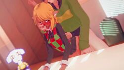 3d 3d_(artwork) 3d_animation 3d_model anthro antlers blonde_hair brown_fur buckteeth clothed clothing deer deltarune female human human_on_anthro kris_(deltarune) male male/female male_penetrating male_penetrating_anthro male_penetrating_female mammal new_world_deer noelle_holiday partially_clothed penetration penis penis_in_pussy pussy red_nose reindeer snout tagme teeth undertale_(series) vagina vaginal_penetration video wataamage