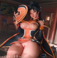 3d 3d_(artwork) 3d_animation 3d_model animated anran cakiibb cum cum_on_body cum_on_breasts cum_on_face light-skinned_female light_skin looking_at_viewer overwatch penis sound tagme thigh_sex thighs video video_game_character video_games