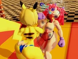 2girls 3d 3d_(artwork) anthro ass big_ass big_breasts big_butt blonde_hair boxing boxing_gloves boxing_ring breasts bruised bruised_breast bruised_stomach bruises catfight charlotte_the_pika-girl crossover doll_girl duo female_focus female_only fight fighting fighting_ring furry gamefreak glitch_productions huge_breasts josugomezofficialnew kabalmystic_(style) large_breasts mouthpiece nintendo original_character pikachu pokemon punch punching purple_boxing_gloves purple_gloves ragatha_(the_amazing_digital_circus) red_boxing_gloves red_gloves red_hair ryona short_hair the_amazing_digital_circus thick thick_thighs thighs uppercut uppercut_between_breasts wide_hips