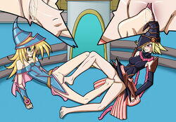 artemispolara bottomless dark_magician_girl female_footjob foot_insertion gagaga_girl yu-gi-oh! yuri