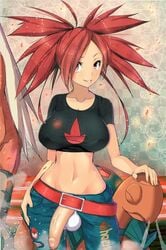 1futa ball_bulge balls balls_in_panties balls_under_clothes belt breasts casual_exposure casual_nudity crotchless curvy elzikyuchi erect_nipples feral flaccid flannery_(pokemon) futa_only futa_sans_pussy futanari futanari_edit huge_breasts human human_only intersex jeans magical_cat magister_(bigbakunyuu) nipple_bulge nipples panties panty_bulge penis penis_out photoshop pokemon third-party_edit