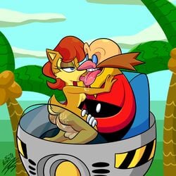 chipmunk comics dr._eggman dr_robotnik male_human/female_anthro mustache sally_acorn sega sonic_(series) sonic_the_hedgehog_(series)