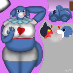 2020s 2024 ass bbw belly belly_button big_ass big_breasts breast_grab breasts chubby_anthro chubby_female disembodied_head door earrings feet female laying_down laying_on_bed litten mia_sandoval_(solandgamer75) navel nintendo overweight overweight_anthro overweight_female pillow pokemon pokemon_(species) pokemon_only popplio pussy spanking spanking_ass spanking_butt tail thejuliocraft165 tongue tongue_kiss tongue_out