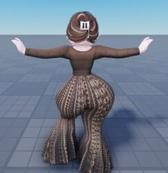 1girls 3d animated animated ass baseplate big_ass clothed fat_ass jeans milf mlpshoegaze mom_jeans mother oc original roblox robloxian self_upload solo tagme