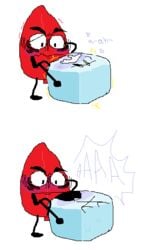 ambiguous/ambiguous ambiguous_gender animate_inanimate battle_for_dream_island battle_for_dream_island_again evil_leafy_(bfdi) ice_cube_(bfdi) kint kinto-bean no_humans object_character object_shows rule_63 sexually_suggestive