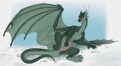 2018 claws cum dragon erection feral looking_at_viewer male male_only neverneverland nude paws penis scalie solo tongue wings