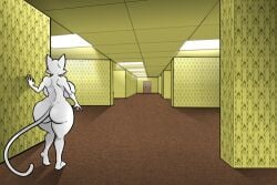 1girls anthro backboob backrooms barefoot big_breasts breasts completely_nude completely_nude_female curvy feline feline_humanoid female female_only full_body furry hayakain kitty_(hayakain) naked naked_female nude nude_female solo solo_female standing the_backrooms