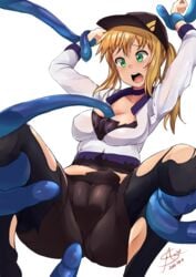 1girls 2016 aori_sora arm_grab arms_tied arms_up ass bestiality big_breasts blonde_hair blush breasts cameltoe cleavage clothes dated female_only female_protagonist_(pokemon_go) green_eyes hat helpless human imminent_penetration imminent_rape imminent_sex jacket leg_grab legs_tied looking_down nintendo open_mouth paizuri pantyhose pokemon pokemon_go ponytail pussy rape restrained spread_legs surprised teeth tentacle tentacles text tongue torn_clothes torn_pantyhose watermark