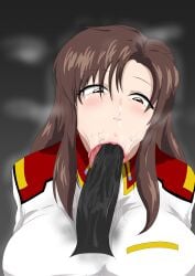 1girls :>= ari_man artist_request big_breasts big_penis black_penis blowjob blowjob_face breasts brown_hair censored color dark-skinned_male dark_skin fellatio fellatio_face female female_focus gundam gundam_seed hi_res huge_breasts huge_cock interracial large_breasts large_penis light-skinned_female lips lipstick long_hair looking_at_penis looking_pleasured mature mature_female milf murrue_ramius naughty_face oral oral_sex penis penis_out pubic_hair pubic_hair_in_mouth saliva sex sloppy sloppy_blowjob stray_pubic_hair sucking sucking_penis sweat sweating tongue tongue_around_penis tongue_out uniform vacuum_blowjob vacuum_fellatio