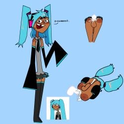 1boy blush blushing_male crossdressing cum cumming evil fucked_from_behind gay hatsune_miku hatsune_miku_(cosplay) male_only mike_(tdi) satire silly solo thin thin_male total_drama_island trap wafmafu yaoi