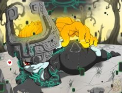 1girls black_body female female_focus female_only grey_body helmet imp imp_midna kae-est_art kae3s long_hair midna orange_hair red_eyes solo solo_female solo_focus the_legend_of_zelda twilight_princess