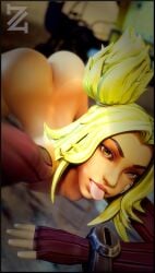 3d ass cute green_hair league_of_legends league_of_legends:_wild_rift memz3d petite selfie tan_body tongue_out zeri_(league_of_legends) zis2nsfw