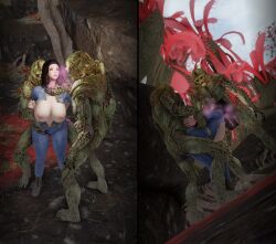 3d bethesda_softworks fallout fallout_76 female flora_fauna interspecies_sex mind_control monster monster_rape nora_(fallout_4) overgrown penis pheromone_breathing pheromones screenshot vault_dweller