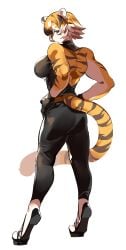 1girls big_ass big_breasts breasts bubble_butt female high_heels huge_ass muscular muscular_anthro muscular_female mx99926 short_hair striped striped_body striped_fur stripes tail thick_thighs tiger tiger_ears tiger_girl tiger_tail wide_hips