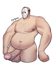 bara big_penis body_hair chubby chubby_male erect_nipples erect_penis erection gay jason_voorhees legolligator male male_focus male_only