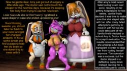 amy_rose bimbo bimbofication bootypatootie brain brain_in_a_jar cream_the_rabbit cum cum_pool diaper drool drooling female hedgehog jar lobotomy mammal pussy sex_toy sonic_(series) text vibrator