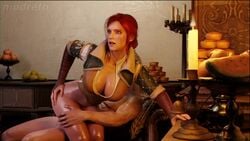 1boy 1girls 3d animated bouncing_breasts breasts cd_projekt_red female geralt_of_rivia male niodreth no_sound penetration red_hair the_witcher the_witcher_(series) the_witcher_2 the_witcher_3:_wild_hunt triss_merigold video