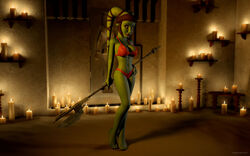 1girls 3d aayla_secura alien alien_girl artist_name bare_shoulders barefoot big_breasts blue_skin bracer busty candle clone_wars curvy detailed_background eyelashes female female_only fire front_view headgear holding_object hourglass_figure humanoid indoors inside jabba's_palace jedi jedi_master kondaspeter lingerie looking_at_viewer mammal midriff pose posing room shadow shiny shiny_skin solo standing star_wars tatooine twi'lek vibro_axe voluptuous weapon wide_hips yellow_eyes