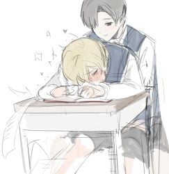 blonde_male demian_(limbus_company) gay limbus_company project_moon sinclair_(limbus_company) skinny tagme young