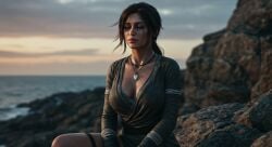3d 3d_(artwork) 3d_model ai_generated closed_eyes lara_croft lara_croft_(survivor) leshay7 tomb_raider tomb_raider_(survivor)