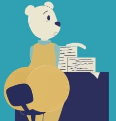 ass bear big_ass big_booty booty digital_media_(artwork) five_nights_at_freddy's freddy_fazbear's_pizzeria_simulator furry gay male michael_afton no_nude white_bear yuuki_momofox