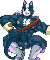 2021 absurd_res alien anthro avocato balls bara barazoku big_pecs big_penis blue_body blue_fur boots digital_drawing_(artwork) digital_media_(artwork) domestic_cat felid feline final_space fur furry furryonline1 gay hairy_armpits hairy_chest male male_only muscles muscular muscular_arms muscular_legs muscular_male naked nipples pecs penis pubic_hair simple_background sitting smile smiling smiling_at_viewer twitter veiny_penis ventrexian white_background wink winking_at_viewer yellow_eyes