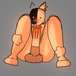 animal_genitalia animal_penis anthro bombaclaytt_(artist) breasts domestic_cat equine_genitalia equine_penis felid feline felis female futanari genitals hi_res intersex k-ity_(bombaclaytt) leg_grab light lighting lying mammal on_back penis revealing_penis shaded solo spread_legs spreading