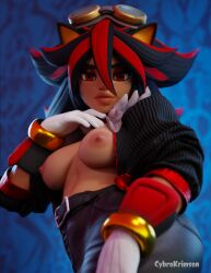 3d black_hair blender cybrokrimson dark-skinned_female humanized i_just_love_latinas_sonic jacket rule_63 shadow_the_hedgehog sonic_(series) sonic_the_hedgehog_(series)