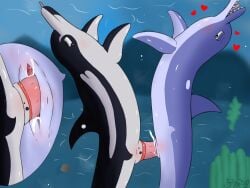 2025 amne_(trippybunny) arched_back cetacean close-up digital_media_(artwork) dolphin duo emma_(trippybunny) erection female feral feral_on_feral genitals hi_res male male/female mammal marine penetration penile penile_penetration penis penis_in_pussy pussy sea sea_floor toothed_whale trippybunny vaginal_penetration vaginal_penetration water