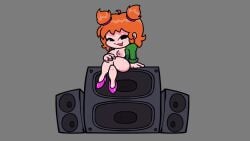 1female 1girl 1girls animated animated_gif areolae barefoot big_breasts black_eyes boombox breasts completely_nude completely_nude_female curvy d-side_girlfriend feet female female_only friday_night_funkin friday_night_funkin_(d-side) friday_night_funkin_mod full_body genitals gif girl girlfriend_(friday_night_funkin) grey_background idle looking_at_viewer naked naked_female nipples no_bra no_pants nude nude_female oofts orange_hair orange_hair_female pubic_hair pussy pussy_hair sitting small_boobs small_breasts small_tits solo solo_female wide_head