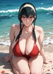 1girls 2d ai_generated ass beach big_ass big_breasts black_hair breasts cleavage curvaceous curvaceous_female curvaceous_figure curvy curvy_figure female high_quality hourglass_figure huge_breasts inviting_to_sex large_breasts light-skin light-skinned_female lips long_hair mature mature_female mature_woman milf milf-master mommy outdoors outside pale-skin pale-skinned_female posing red_eyes sagging_breasts seductive seductive_look sexy_pose sidelocks spy_x_family stable_diffusion swimsuit swimwear tagmeo thick_ass thick_butt thick_thighs thighs wide_hips yor_briar yor_forger