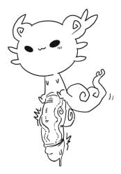 balls big_balls big_penis blush blush_lines bodily_fluids dot_eyes emanata feral genital_fluids genitals half-erect hi_res horn huge_balls huge_cock hyper hyper_balls hyper_genitalia hyper_penis male monochrome mujinn mythological_creature mythology penis precum quadruped seb_mujinn simple_eyes small_but_hung solo tail thick_tail throbbing throbbing_penis vein veiny_penis