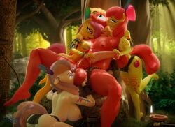 3d 3d_(artwork) absurd_res animal_genitalia animal_penis anthro apple_bloom_(mlp) ball_lick balls big_macintosh_(mlp) blender_(artwork) cutie_mark digital_media_(artwork) equid equine equine_genitalia equine_penis female friendship_is_magic genitals group hasbro hi_res hooves-art horn horse indian licking male male/female mammal my_little_pony mythological_creature mythological_equine mythology oral penis pony scootaloo_(mlp) sex sweetie_belle_(mlp) tongue unicorn