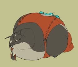alternate_version_at_source alternate_version_available ass black black_body black_knight_(shovel_knight) blue_body blue_skin bulge catfish chained chains cock duo eating_ass facesit facesitting fat fish forced game_over hyper hyper_fat monobutt monorump obese package pear pinned restrained rump seymourcox shovel shovel_knight whiskers