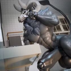 1:1 2025 2_horns 3d_(artwork) 3d_animation abs american_mythology animated anthro babymoonart balls bathroom big_balls big_penis black_sclera blender_(artwork) bodily_fluids bone brush brushing brushing_teeth detailed_background digital_media_(artwork) erection fur genitals glistening glistening_body glistening_fur grey_body grey_fur horn huge_balls huge_cock indigenous_north_american_mythology inside leodamodeler_(modeler) long_tail male mammal monster muscular muscular_anthro muscular_arms muscular_male mythology neck_tuft nipples north_american_mythology nude nude_anthro nude_male pecs penis pointed_tail roderick_(elsifthewolf) short_playtime skull skull_head solo sound sweat sweatdrop tagme tail throbbing throbbing_penis toothbrush tuft video wendigo white_eyes