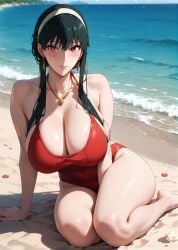 1girls 2d ai_generated ass beach big_ass big_breasts black_hair breasts cleavage curvaceous curvaceous_female curvaceous_figure curvy curvy_figure female high_quality hourglass_figure huge_breasts inviting_to_sex large_breasts light-skin light-skinned_female lips long_hair mature mature_female mature_woman milf milf-master mommy outdoors outside pale-skin pale-skinned_female posing red_eyes sagging_breasts seductive seductive_look sexy_pose sidelocks spy_x_family stable_diffusion swimsuit swimwear tagmeo thick_ass thick_butt thick_thighs thighs wide_hips yor_briar yor_forger