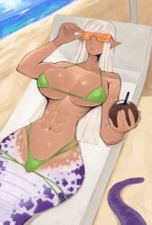 abs beach female lamia micro_bikini monster_girl stuuuuh