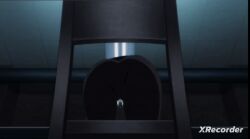 ass clothed clothing female gif human official_animation official_art pale_skin persona persona_5 pov sae_niijima shin_megami_tensei sitting sitting_on_chair watermark