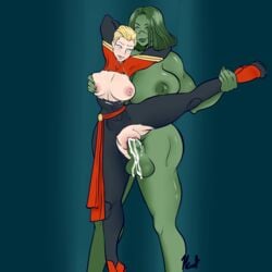 1futa 1girls avengers big_balls big_breasts big_dom_small_sub big_penis blonde_hair breasts captain_marvel carol_danvers cum cum_in_pussy cum_inside futa_on_female futanari gigantic_breasts green_hair green_skin huge_balls huge_breasts hulk_(series) intersex large_breasts large_penis larger_futanari looking_pleasured marvel marvel_comics muscular muscular_futanari nude_futanari penetration pleasure_face sex she-hulk short_hair size_difference smaller_female sucre-boo thick_penis thick_thighs tomboy torn_clothing voluptuous wide_hips