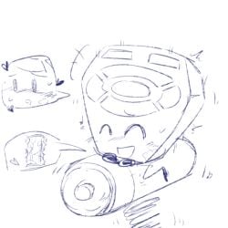 2024 battery battle_for_dream_island blush buttons closed_eyes female female_only happy heart humping inanimate_object lessnam masturbation monochrome object object_on_object object_shows remote_(bfdi) remote_control sweating vaginal_penetration