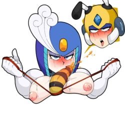 1futa 1girls ahe_gao alpha_channel android animal_humanoid arthropod bedroom_eyes bee blue_eyes blush bound breasts capcom clothed clothing cum digital_media_(artwork) domination erection female femdom futa_on_female futanari gloves half-closed_eyes hi_res honey honey_woman humanoid insect_humanoid insects interrupted_orgasm intersex licking light_skin looking_at_viewer looking_pleasured machine mega_man mega_man(classic) nipples oral paizuri pani penis penis_biting robot saliva seductive splash_woman sweat tears teasing tongue_out topless uncut video_games yellow_cum