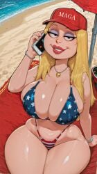 1eyedemperor 1girls 2d 2d_(artwork) 2d_artwork abs adult adult_female ai_assisted ai_generated american_dad american_flag american_flag_bikini bbc beach belly big_ass big_breasts big_thighs bikini bikini_bottom bikini_top bimbo bimbo_body blacked blonde_female blonde_hair blonde_hair_female blush breasts brown_eyes curvy curvy_body curvy_female curvy_figure curvy_hips dark-skinned_male erect_nipple erect_nipples exposed_nipples eyeshadow female female_focus francine_smith front_view full_body hourglass_figure huge_ass huge_breasts interracial large_boobs large_breasts large_thighs lips lipstick long_hair looking_at_viewer maga_hat make_america_great_again makeup male mature mature_female nails nipples ocean oneyedemperor open_eyes outdoors phone phone_call puffy_nipples revealing_clothes shocked shocked_expression shy solo solo_female solo_focus stomach sunny thick_thighs thigh_highs voluptuous voluptuous_female waist wet wet_body white-skinned_female white_hair white_hair_female wide_hips