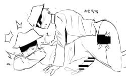 2boys anal anal_sex blush bottomless censor_bar censored chance_(forsaken) cum doublefedora dream_game fedora forsaken_(roblox) gay gay_sex hat mafioso_(dream_game) male prone_bone roblox roblox_game robloxian side_view sweat tagme tagme_(artist) yaoi