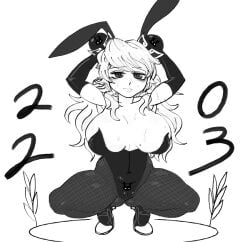 1girls bunny_costume bunny_ears bunnysuit female human massive_breasts pai-pai pussy the_battle_cats