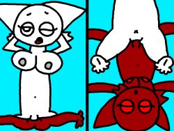 2futas ahe_gao anthro arms_behind_head breasts different_views double_view feline futa_sans_balls mroona_(sprunki) mutual_fuck mutual_penetration piledriver vaginal_penetration wenda_(sprunki)
