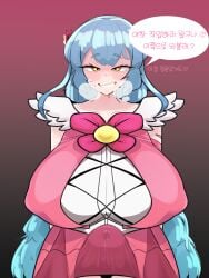 big_breasts breasts bulge bulge_through_clothing futanari intersex lobotomy_corporation precum precum_through_clothing project_moon queen_of_hatred tagme