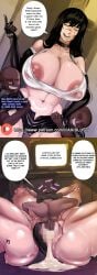 2boys aerolae arrogant big_penis boy breasts chainsaw_man cum_in_pussy instant_loss large_breasts leaking_cum longhair lustaxis male mating_press milk_squirt muscular nipple_leaking nipple_piercing patreon sex thick_thighs yoru_(chainsaw_man)