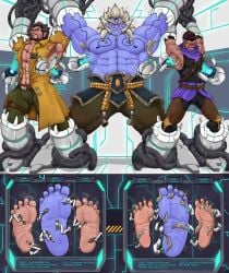 3boys armpit_fetish armpit_hair armpit_tickling baxia feathers foot_fetish foot_play khaleed_(mobile_legends) machine male male_only mobile_legends muscular muscular_male restraints roger_(mobile_legends) tickle_fetish tickling tickling_feet wtf zxdewa_3