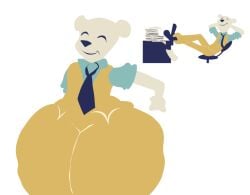 bear digital_media_(artwork) five_nights_at_freddy's freddy_fazbear's_pizzeria_simulator furry michael_afton ohiomephone4 solo thick_thighs white_bear