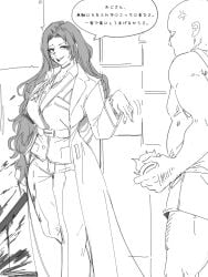 angry big_breasts limbus_company project_moon rodion_(limbus_company) ruina_card_art_attack_victim_grey_guy tagme time_stop